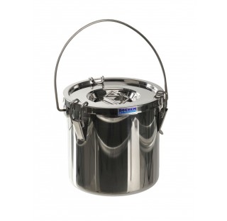 Insulate container 10,5 liters diameter 240 mm height 250 mm with 3 locking clamps , lid and silicon