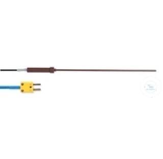 Direct contact temperature sensor SS400, K-type, 380 mm sensor length, with plug