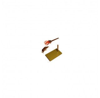 Stand for glass apparatus with ,one stand base and rod diameter 12 mm and height 1 meter , one clamp