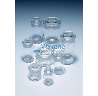 Weighting Bottle cap. 75 ml diam 80 mm height 40 mm glass with lid