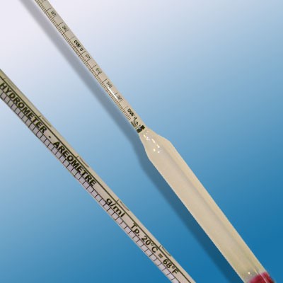 Densimetre en verre amplitude 1,400 - 1,600 g/ml division 0,002 ...